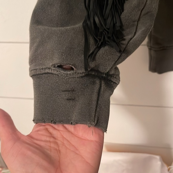 Free People x Tricia Fix Exclusive Running Horses Crew W/ Fringe Size M/NWT - Picture 3 of 7